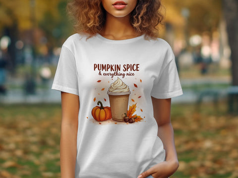 Pumpkin spice & everything nice Fall Sublimation PNG Sublimation Luvleigh Digitals 