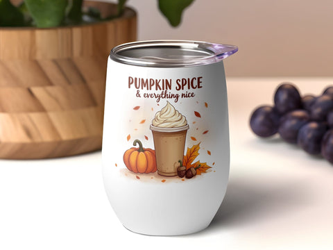 Pumpkin spice & everything nice Fall Sublimation PNG Sublimation Luvleigh Digitals 