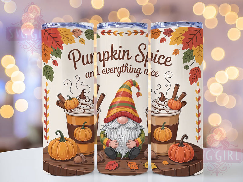 Pumpkin Spice Everything Nice Tumbler, Everything Nice Wrap, 20oz Sublimation, Fall Coffee Cup, Autumn Spice Mug, Cozy Pumpkin Tumbler, Thanksgiving Drinkware Sublimation SvggirlplusArt 