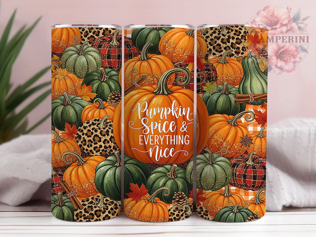 Pumpkin Spice Everything Nice Tumbler, Fall Tumbler Wrap, Autumn Drinkware, Cozy Fall Mug, Pumpkin Lover Gift, Thanksgiving Tumbler, Everything Nice Cup Sublimation Li Zamperini 