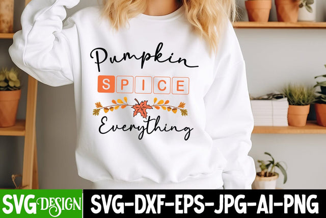 Pumpkin Spice Everything SVG Design | Fall SVG Bundle | Autumn SVG | Thanksgiving Quotes | Fall Round Sign |Thanksgiving Sublimation | Farmhouse Fall | Cricut Silhouette Cut Files SVG BlackCatsMedia 