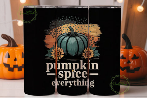 Pumpkin Spice Everything Tumbler Wrap Sublimation PixelChick 