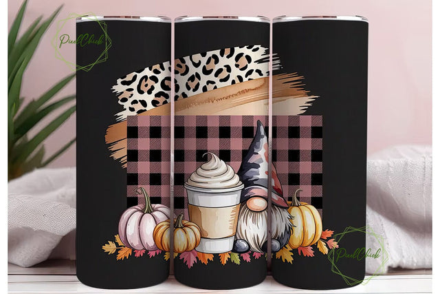 Pumpkin Spice Fall 20oz Tumbler Wrap Sublimation PixelChick 