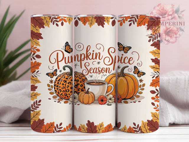 Pumpkin Spice Fall Coffee Tumbler Wrap, Fall Coffee Wrap, 20oz Sublimation, Autumn Spice Cup, Pumpkin Latte Mug, Cozy Fall Tumbler, Pumpkin Season Drinkware Sublimation Li Zamperini 