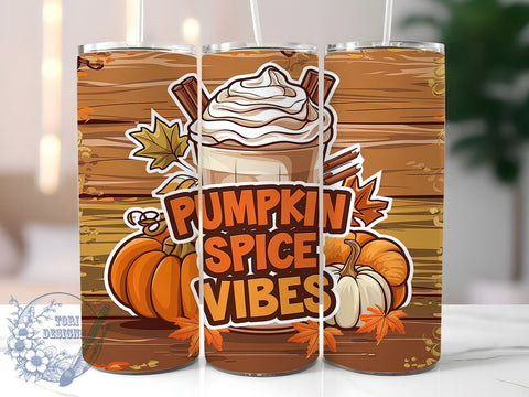 Pumpkin Spice, Fall Tumbler, 20oz Sublimation, Autumn Vibes, Seasonal Drinkware, Coffee Lovers, Cozy Fall Designs, Thanksgiving Tumblers Sublimation ToriDesigns 