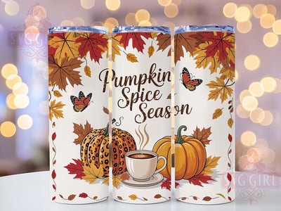 Pumpkin Spice Fall Vibes Tumbler Wrap, Fall Tumbler Wrap, Fall Vibes Png, 20oz Skinny Tumbler Png, Autumn Tumbler Design, Pumpkin Sublimation, Hello Fall Png Sublimation SvggirlplusArt 