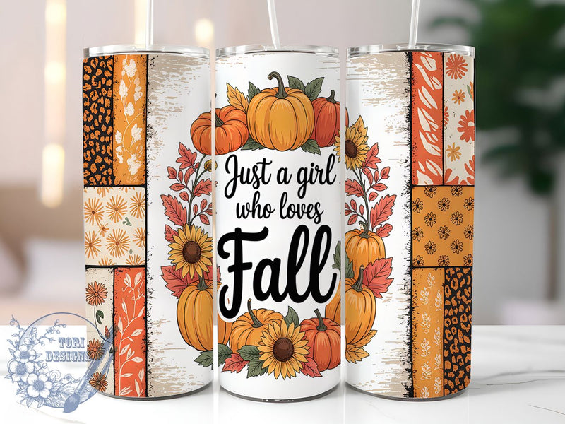 Pumpkin Spice Girl Loves Fall Tumbler, Autumn Lover Wrap, Fall Aesthetic Mug, 20oz Cozy Tumbler, Pumpkin Spice Girl Cup, Cute Fall Sublimation, Fall Season Tumbler Sublimation ToriDesigns 