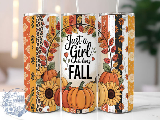 Pumpkin Spice Girl Loves Fall Tumbler, Autumn Lover Wrap, Fall Aesthetic Mug, 20oz Cozy Tumbler, Pumpkin Spice Girl Cup, Cute Fall Sublimation, Fall Season Tumbler Sublimation ToriDesigns 