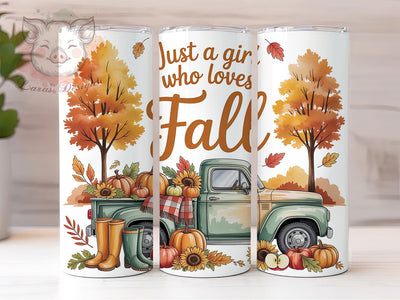 Pumpkin Spice Girly Fall Tumbler Wrap, Fall Tumbler Png, 20oz Skinny Tumbler, Sublimation Download, Autumn Tumbler Wrap, Pumpkin Spice Vibes, Girly Fall Tumbler Sublimation Lara' s Designs 