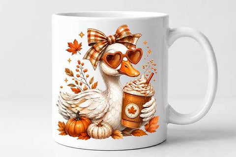 Pumpkin Spice Goose PNG | Fall Goose Digital Download SVG BillahCrafts 