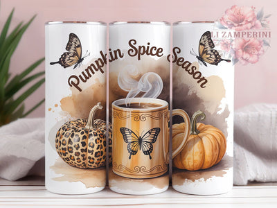 Pumpkin Spice Harvest Fall Tumbler Wrap, Fall Tumbler Png, 20oz Skinny Tumbler, Pumpkin Spice Vibes, Sublimation Download, Harvest Tumbler Design, Hello Fall Tumbler Sublimation Li Zamperini 