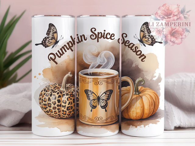 Pumpkin Spice Harvest Fall Tumbler Wrap, Fall Tumbler Png, 20oz Skinny Tumbler, Pumpkin Spice Vibes, Sublimation Download, Harvest Tumbler Design, Hello Fall Tumbler Sublimation Li Zamperini 