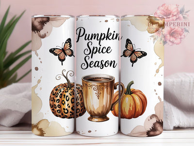 Pumpkin Spice Harvest Fall Tumbler Wrap, Fall Tumbler Png, 20oz Skinny Tumbler, Pumpkin Spice Vibes, Sublimation Download, Harvest Tumbler Design, Hello Fall Tumbler Sublimation Li Zamperini 
