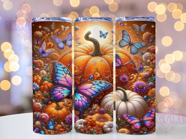 Pumpkin Spice Hello Fall Tumbler Wrap, Fall Tumbler Png, 20oz Skinny Tumbler, Pumpkin Spice Vibes, Sublimation Download, Harvest Tumbler Design, Hello Fall Tumbler Sublimation SvggirlplusArt 