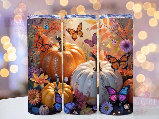 Pumpkin Spice Hello Fall Tumbler Wrap, Fall Tumbler Png, 20oz Skinny Tumbler, Pumpkin Spice Vibes, Sublimation Download, Harvest Tumbler Design, Hello Fall Tumbler Sublimation SvggirlplusArt 