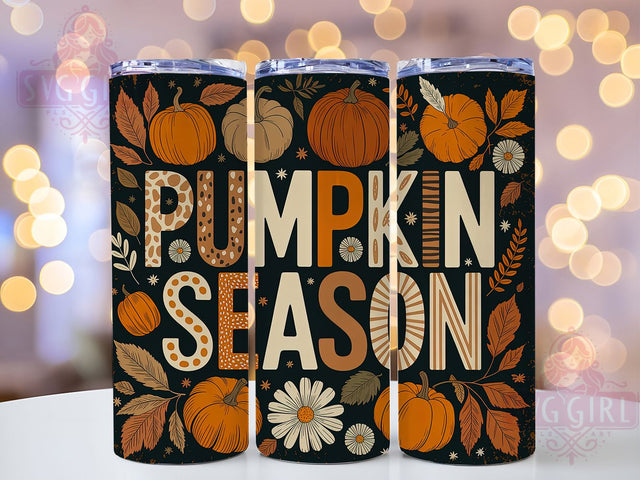 Pumpkin Spice Hello Fall Tumbler Wrap, Fall Tumbler Wrap, Autumn Tumbler Design, 20oz Skinny Tumbler Png, Pumpkin Spice Tumbler, Hello Fall Png, Fall Sublimation Sublimation SvggirlplusArt 