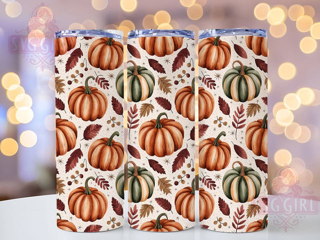 Pumpkin Spice Hello Fall Tumbler Wrap, Pumpkin Tumbler Png, Autumn Tumbler Design, 20oz Skinny Tumbler Png, Pumpkin Spice Tumbler, Fall Sublimation, Hello Fall Png Sublimation SvggirlplusArt 