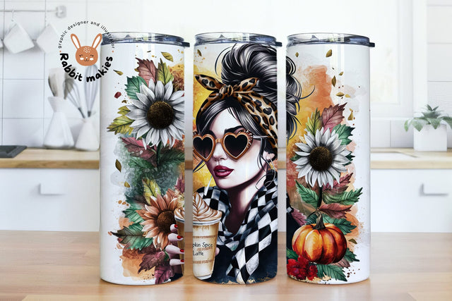 Pumpkin Spice Kinda Girl Coffee PNG, Pumpkin Spice Latte PNG, Fall Tumbler PNG, Digital Download Sublimation Rabbitmakies 