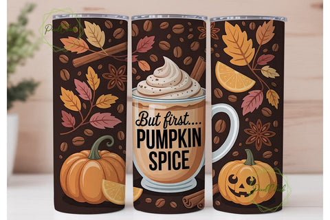 Pumpkin Spice Latte 20oz Tumbler Wrap Sublimation PixelChick 