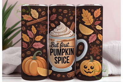 Pumpkin Spice Latte 20oz Tumbler Wrap Sublimation PixelChick 