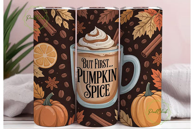 Pumpkin Spice Latte 20oz Tumbler Wrap Sublimation PixelChick 
