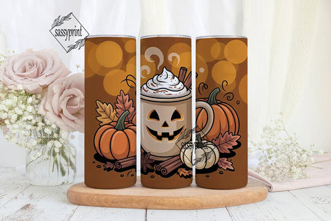 Pumpkin Spice Latte 20oz Tumbler Wrap Sublimation sassyprint 
