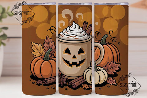 Pumpkin Spice Latte 20oz Tumbler Wrap Sublimation sassyprint 