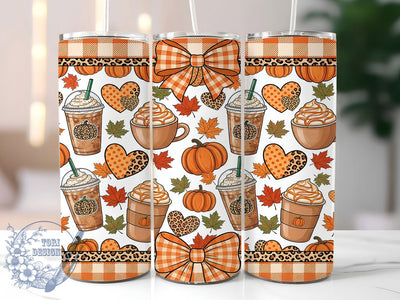 Pumpkin Spice Latte Fall 20oz Tumbler, Pumpkin Spice Latte, Latte Fall, Pumpkin Tumbler, 20oz Tumbler, Fall Tumbler, Latte Tumbler, Tumbler Wrap Sublimation ToriDesigns 