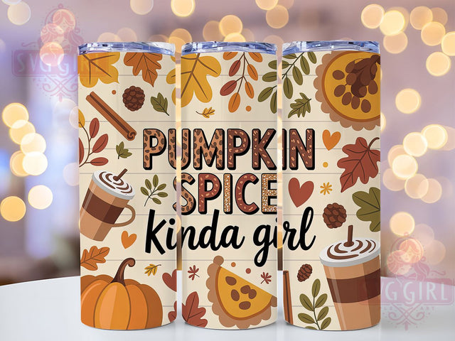 Pumpkin Spice Latte Fall Girl Tumbler, Fall Spice Wrap, 20oz Sublimation, Autumn Girl Cup, Pumpkin Latte Mug, Cozy Fall Tumbler, Pumpkin Season Drinkware Sublimation SvggirlplusArt 