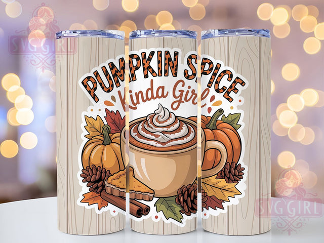 Pumpkin Spice Latte Fall Girl Tumbler, Fall Spice Wrap, 20oz Sublimation, Autumn Girl Cup, Pumpkin Latte Mug, Cozy Fall Tumbler, Pumpkin Season Drinkware Sublimation SvggirlplusArt 