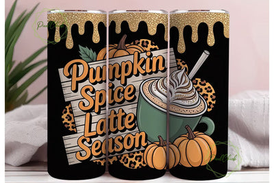 Pumpkin Spice Latte Season 20oz Tumbler Sublimation PixelChick 