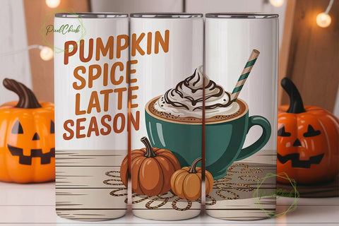 Pumpkin Spice Latte Season 20oz Tumbler Sublimation PixelChick 