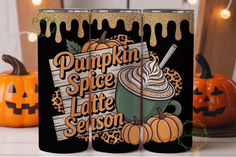 Pumpkin Spice Latte Season 20oz Tumbler Sublimation PixelChick 