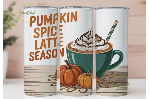 Pumpkin Spice Latte Season 20oz Tumbler Sublimation PixelChick 