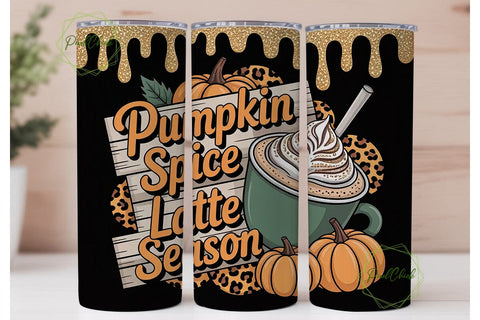 Pumpkin Spice Latte Season 20oz Tumbler Sublimation PixelChick 