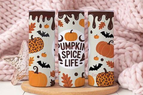 Pumpkin Spice Life 20oz Tumbler Wrap Sublimation DesignSVG 