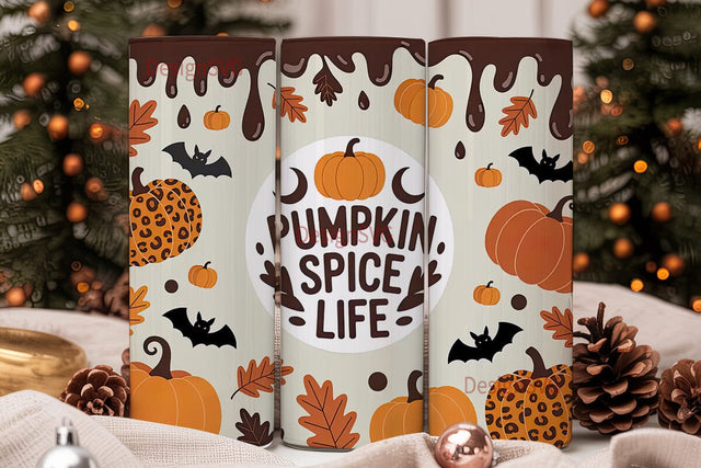 Pumpkin Spice Life 20oz Tumbler Wrap Sublimation DesignSVG 