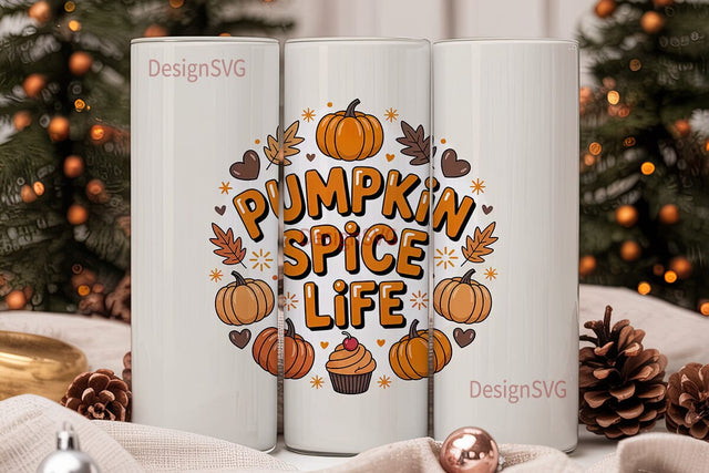 Pumpkin Spice Life 20oz Tumbler Wrap Sublimation DesignSVG 