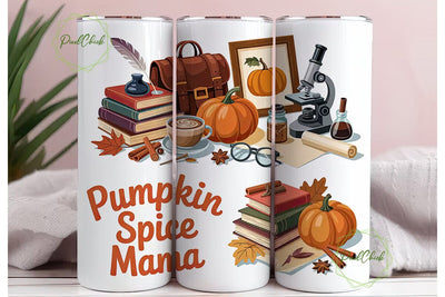 Pumpkin Spice Mama 20oz Tumbler Wrap Sublimation PixelChick 