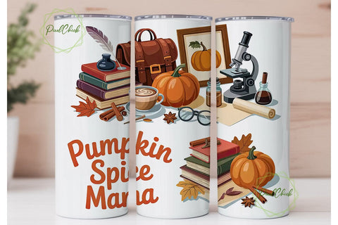 Pumpkin Spice Mama 20oz Tumbler Wrap Sublimation PixelChick 