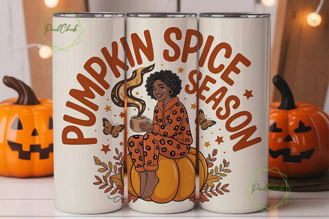 Pumpkin Spice Season 20oz Tumbler Sublimation PixelChick 
