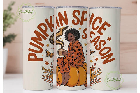 Pumpkin Spice Season 20oz Tumbler Sublimation PixelChick 