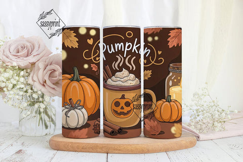 Pumpkin Spice Season 20oz Tumbler Sublimation sassyprint 