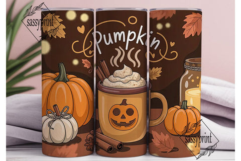 Pumpkin Spice Season 20oz Tumbler Sublimation sassyprint 
