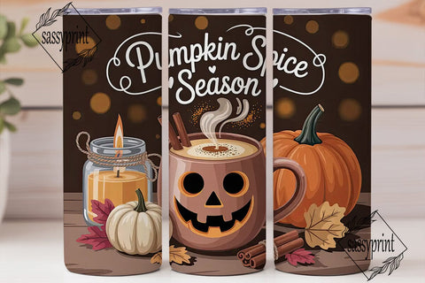 Pumpkin Spice Season 20oz Tumbler Sublimation sassyprint 