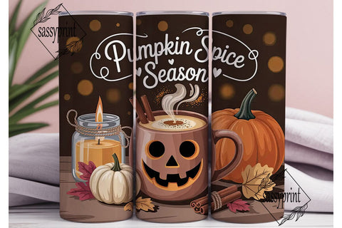 Pumpkin Spice Season 20oz Tumbler Sublimation sassyprint 