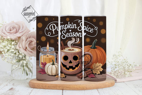 Pumpkin Spice Season 20oz Tumbler Sublimation sassyprint 
