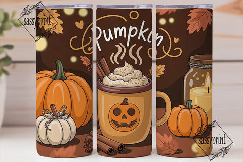 Pumpkin Spice Season 20oz Tumbler Sublimation sassyprint 