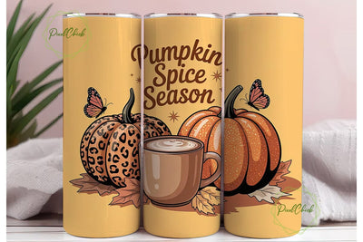 Pumpkin Spice Season 20oz Tumbler Wrap Sublimation PixelChick 