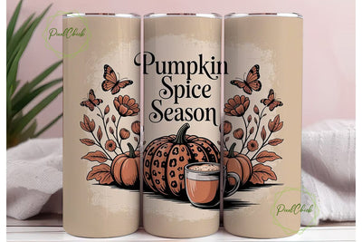Pumpkin Spice Season 20oz Tumbler Wrap Sublimation PixelChick 